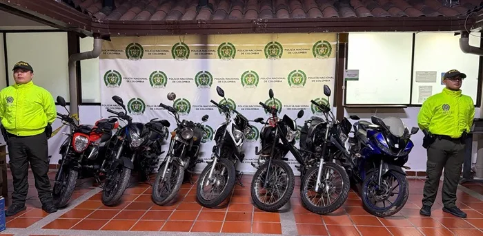 Capturtan a un ciudadano con 7 motos robadas. Foto: Prensa/Mebuc